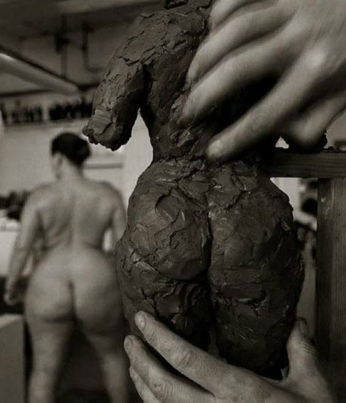 702x819, 80 Kb / глина, скульптура, ч/б