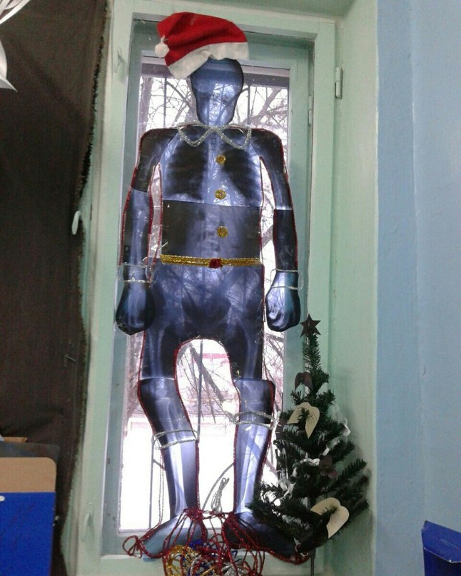 646x807, 107 Kb / рентген, новый год, дед мороз, санта