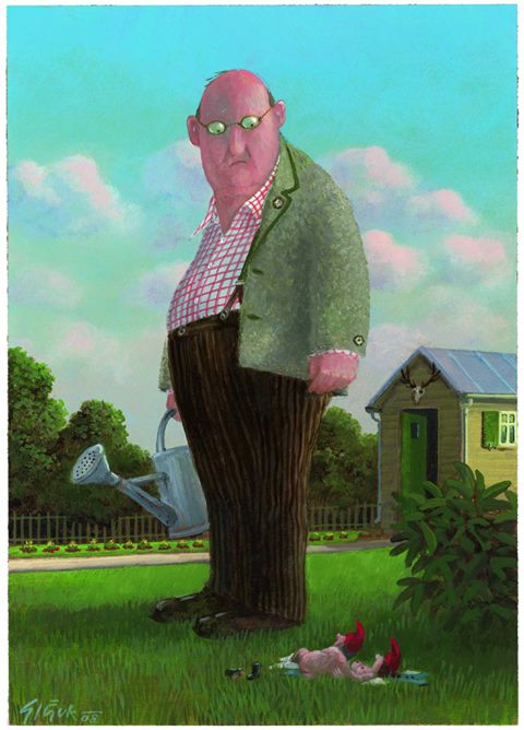 480x668, 52 Kb / гномы, сад, секс, Герхард Глюк