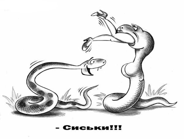 600x454, 35 Kb / змеи, сиськи, юморок, Корсун, Сергей