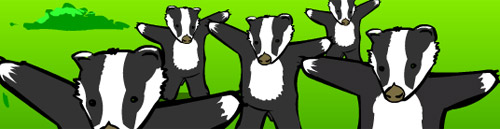 500x129, 23 Kb / барсуки, танцы, badger, badgers, flash, флеш
