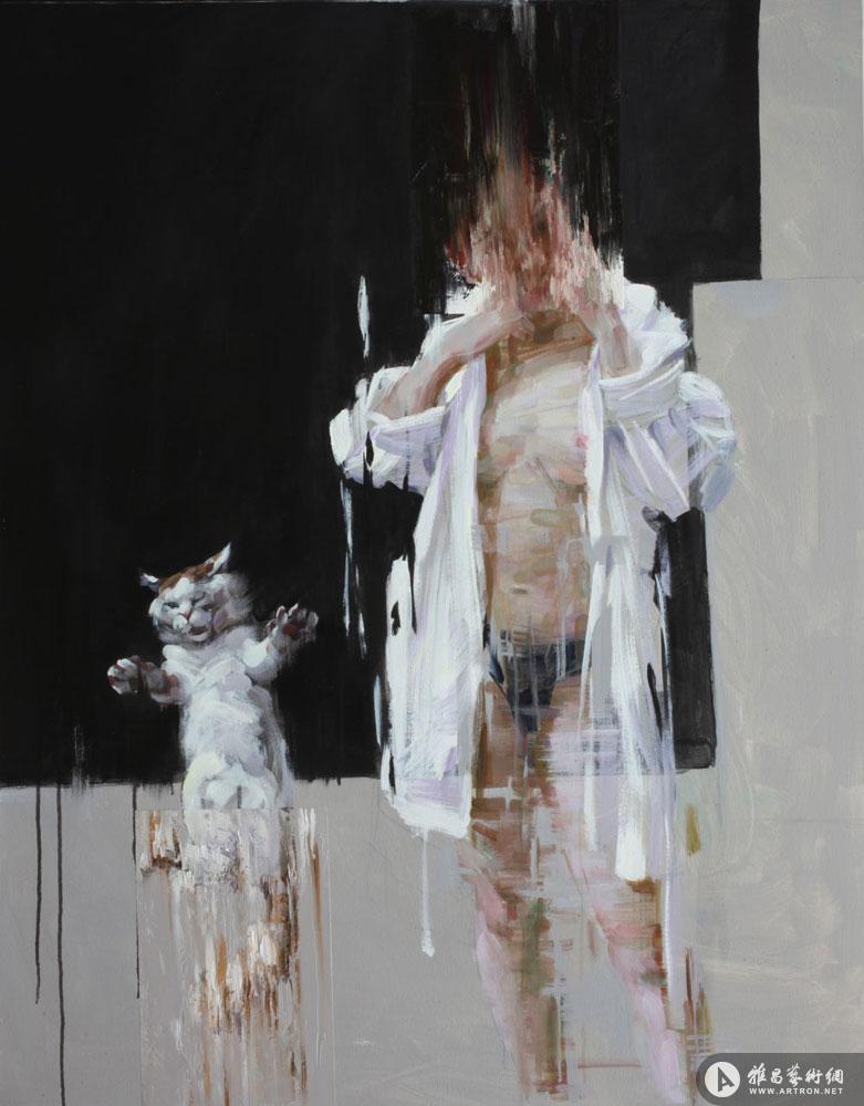 781x1000, 75 Kb / рубашка, кот, сиськи, азиатка, смазано