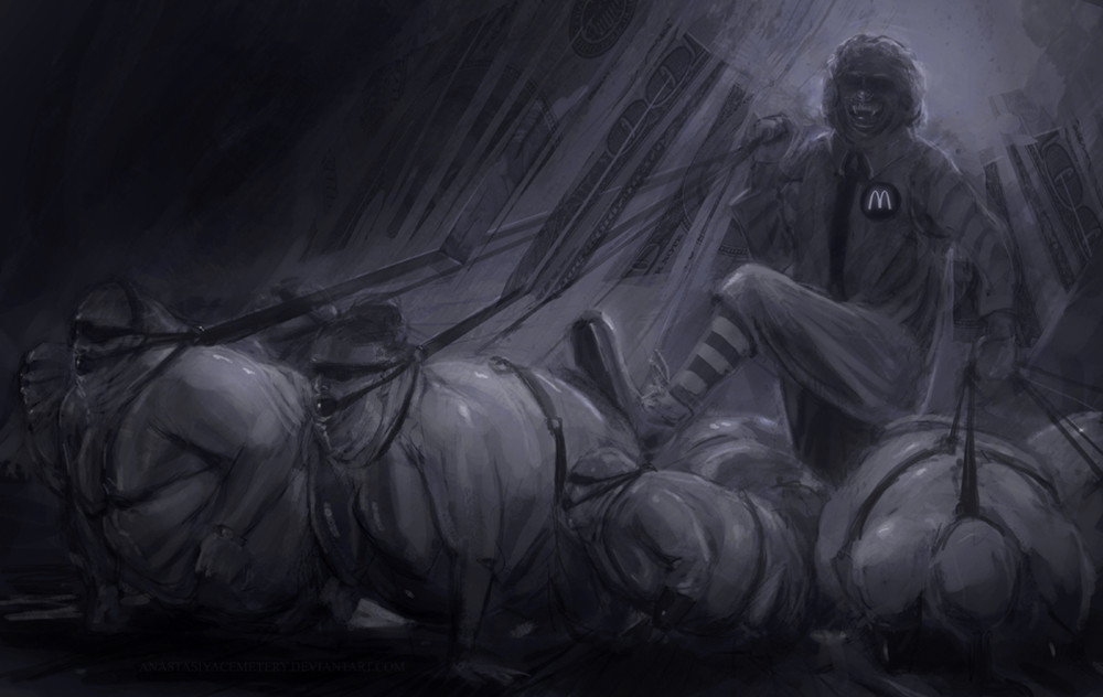 1000x632, 97 Kb / клоун, макдональдс, погоняет, потребители, жирдяи