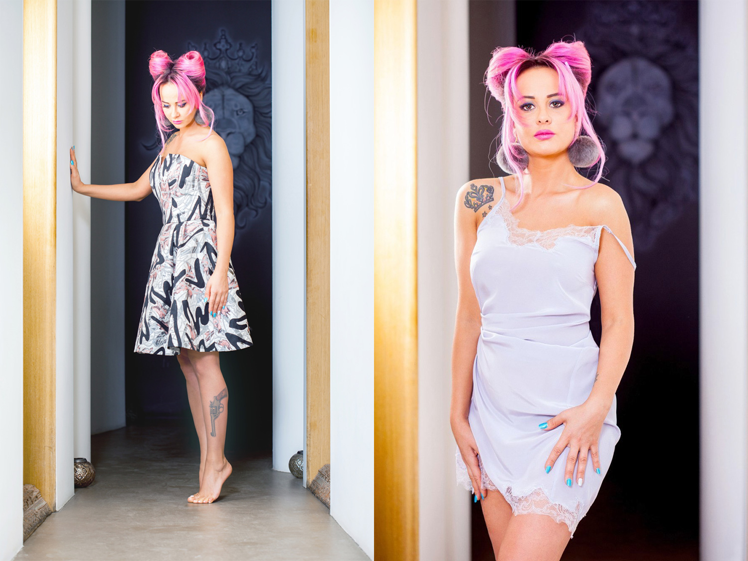 1500x1125, 399 Kb / платье, тату, пистолет, корона