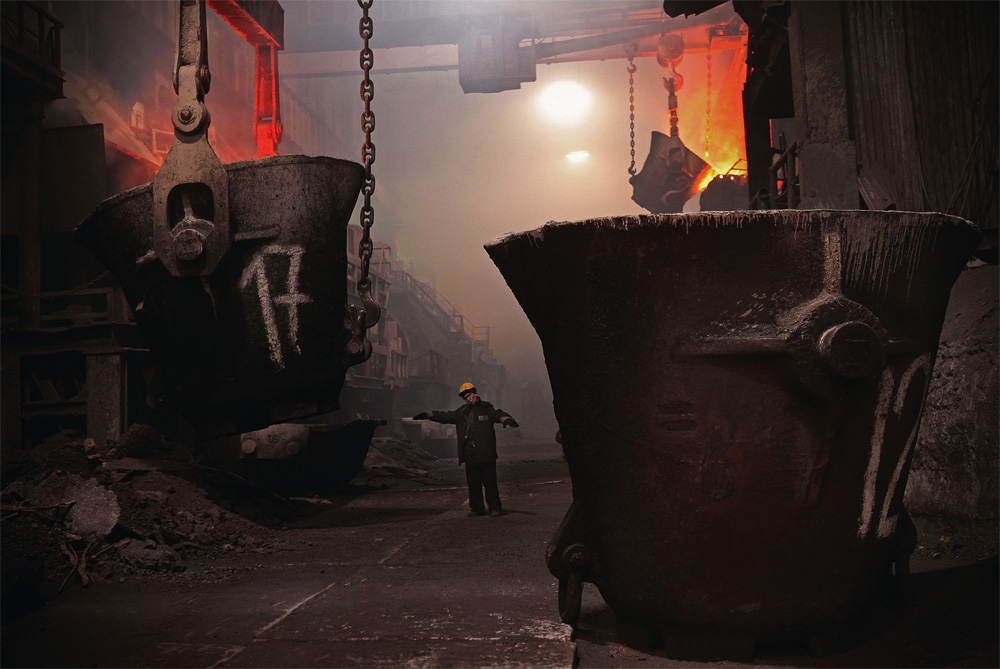 1000x669, 183 Kb / рабочий, сталелитейный, завод