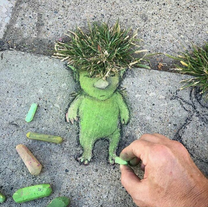 720x716, 199 Kb / рука, трава, мелки, зеленый, человечек