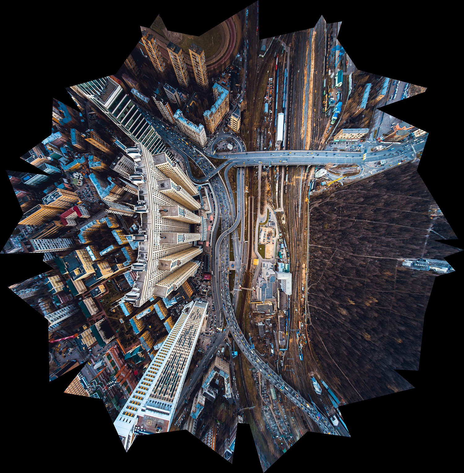 1500x1529, 532 Kb / беговая, метро, высотка, квадрокоптер