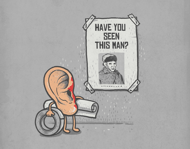 640x500, 174 Kb / ван гог, ухо, розыск, пропажа, объявление