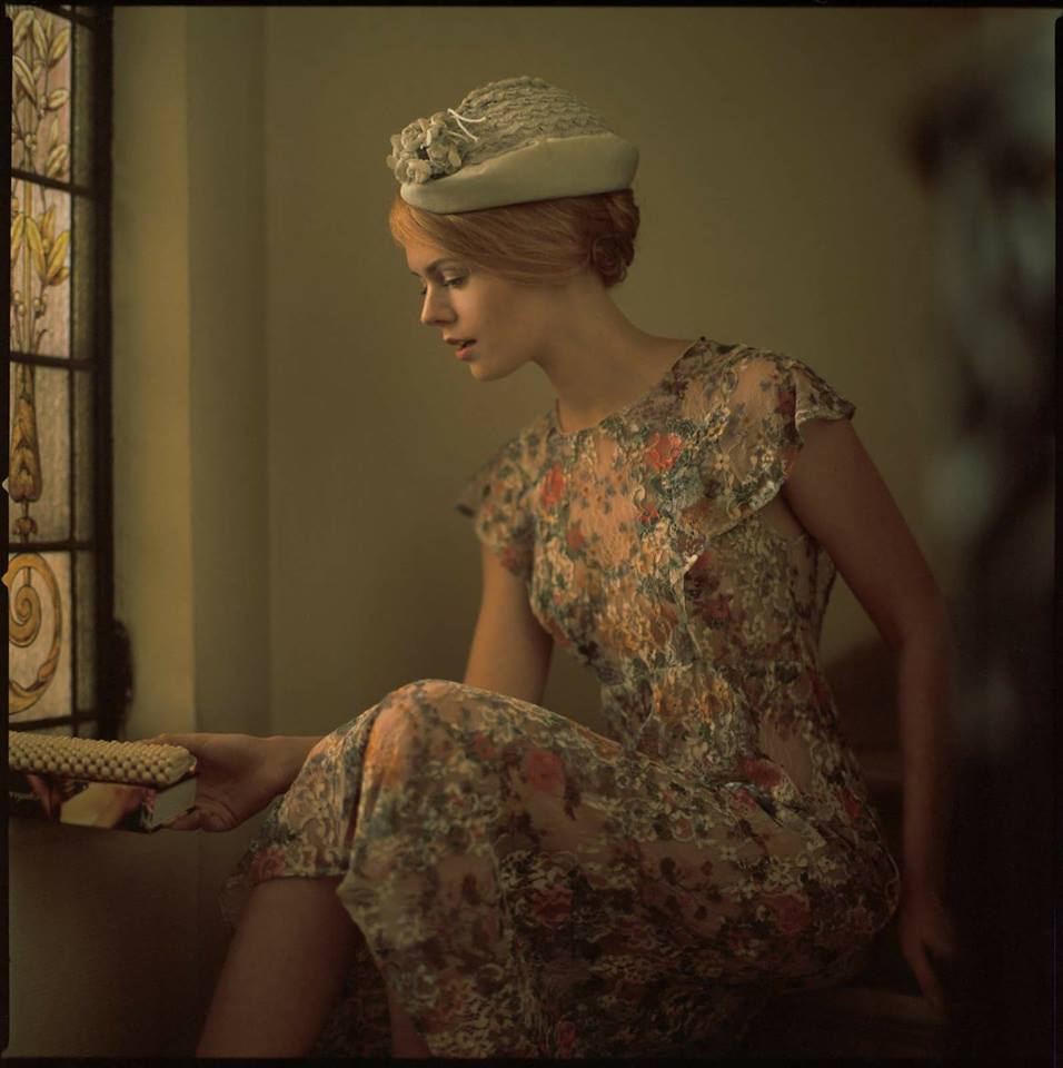 956x960, 68 Kb / Кейт Ри, шляпка, платье, шифон, окно, Kate Ri, Екатерина Касьянова