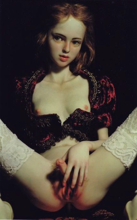 438x700, 126 Kb / гермафродит, чулки, кофточка, член, вагина