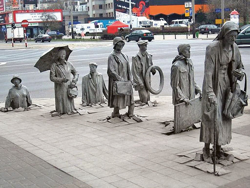 1024x768, 156 Kb / скульптуры, мужчины, женщины, город, плитка, вроцлав