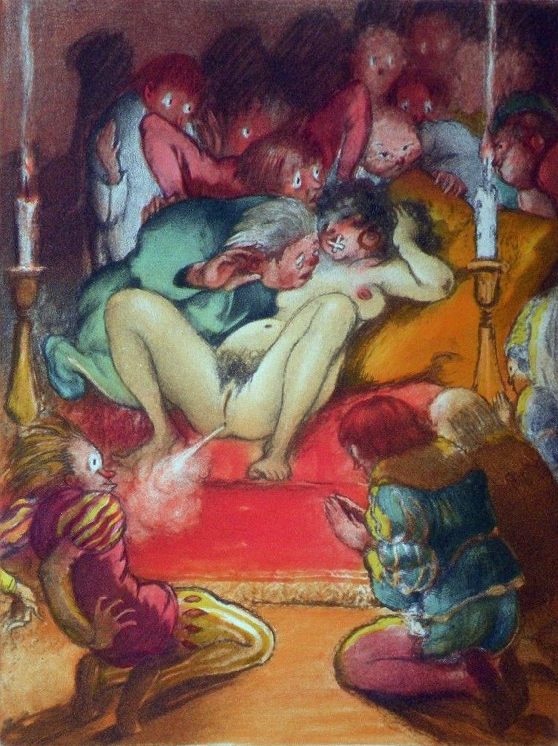 1130x1512, 456 Kb / Louis Icart, Gargantua et Pantagruel, подсвечник, свеча, идол, кляп, газы, любопытство