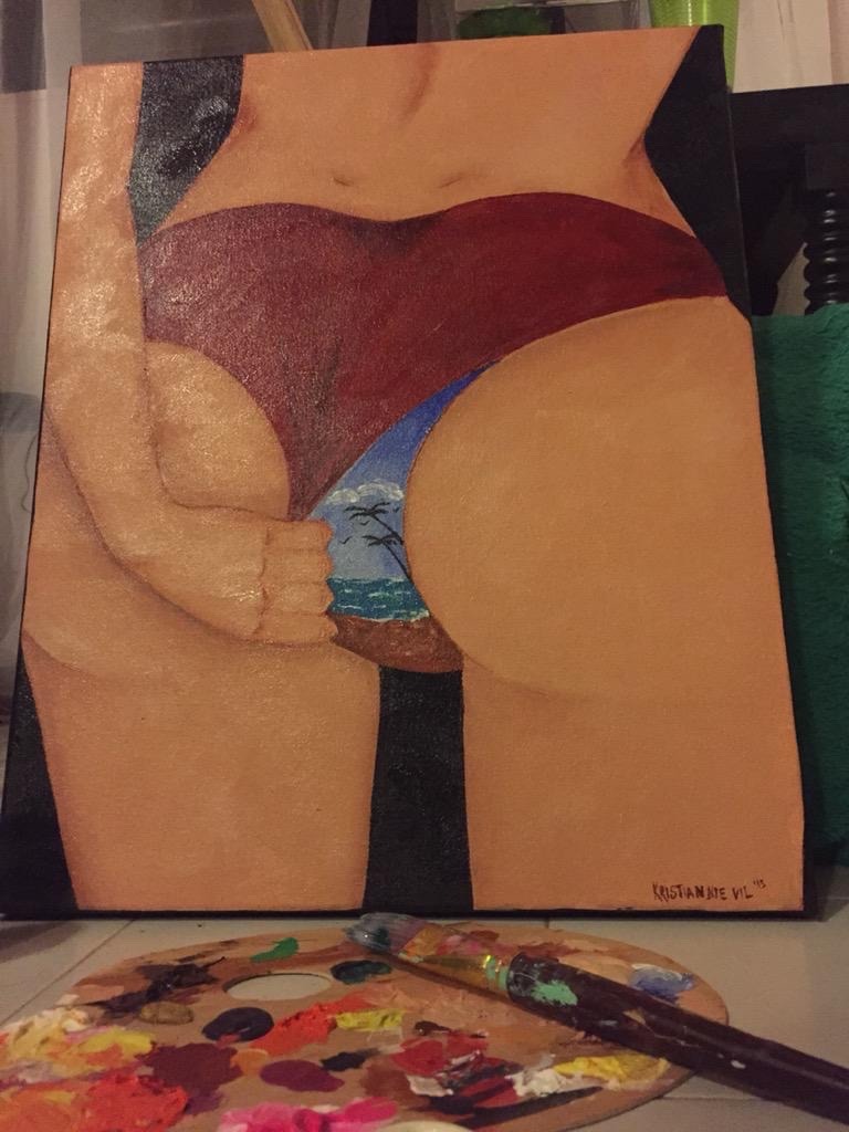 768x1024, 130 Kb / трусы, краски, море, пальмы, картина