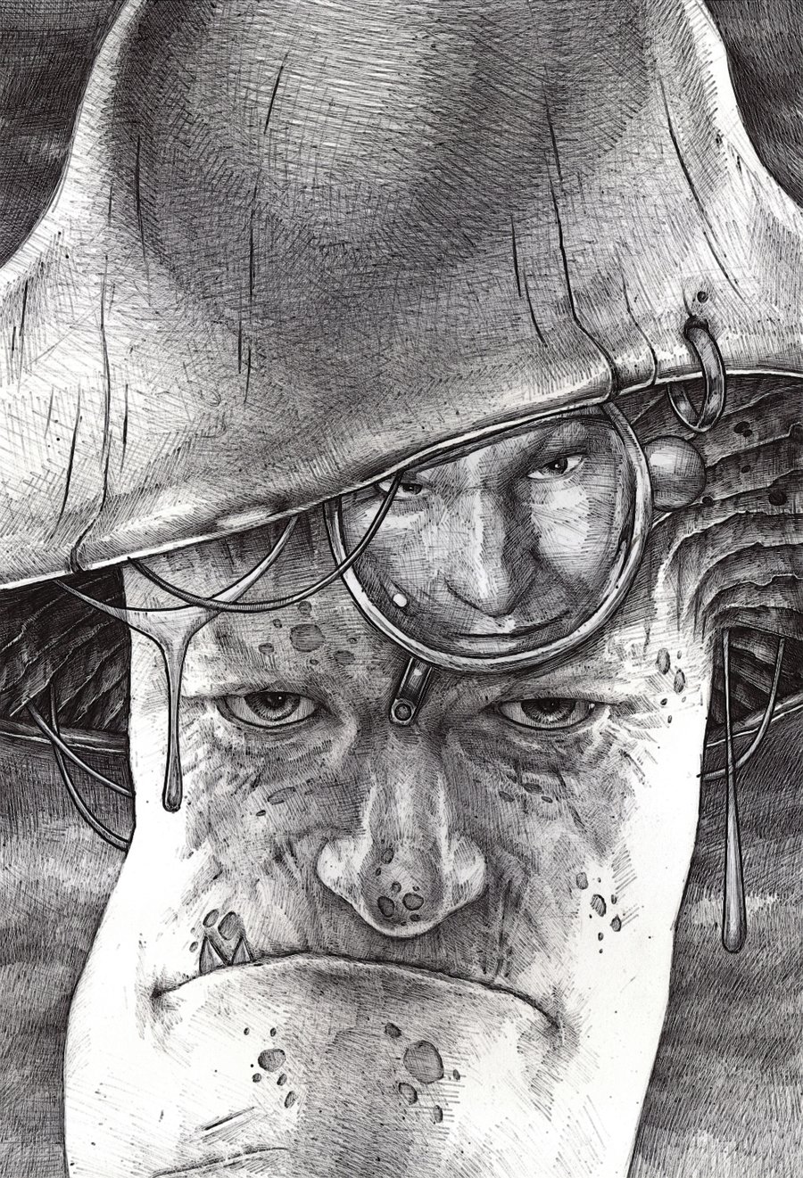 900x1321, 470 Kb / монокль, гриб, лицо, danielgrzeszkiewicz