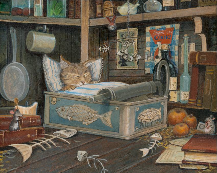 850x677, 130 Kb / сон, кот, консерва, кровать, Poul Dohle, консервы