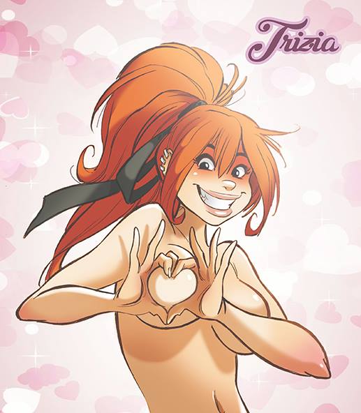 517x592, 39 Kb / рыжая, сердце, сиська, Trizia