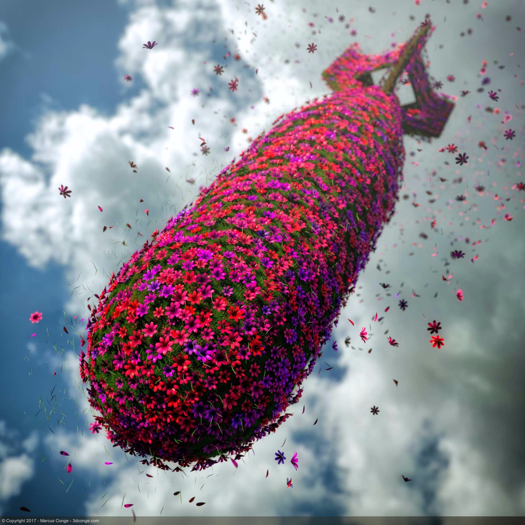 1700x1700, 565 Kb / небо, бомба, цветы, Marcus Conge