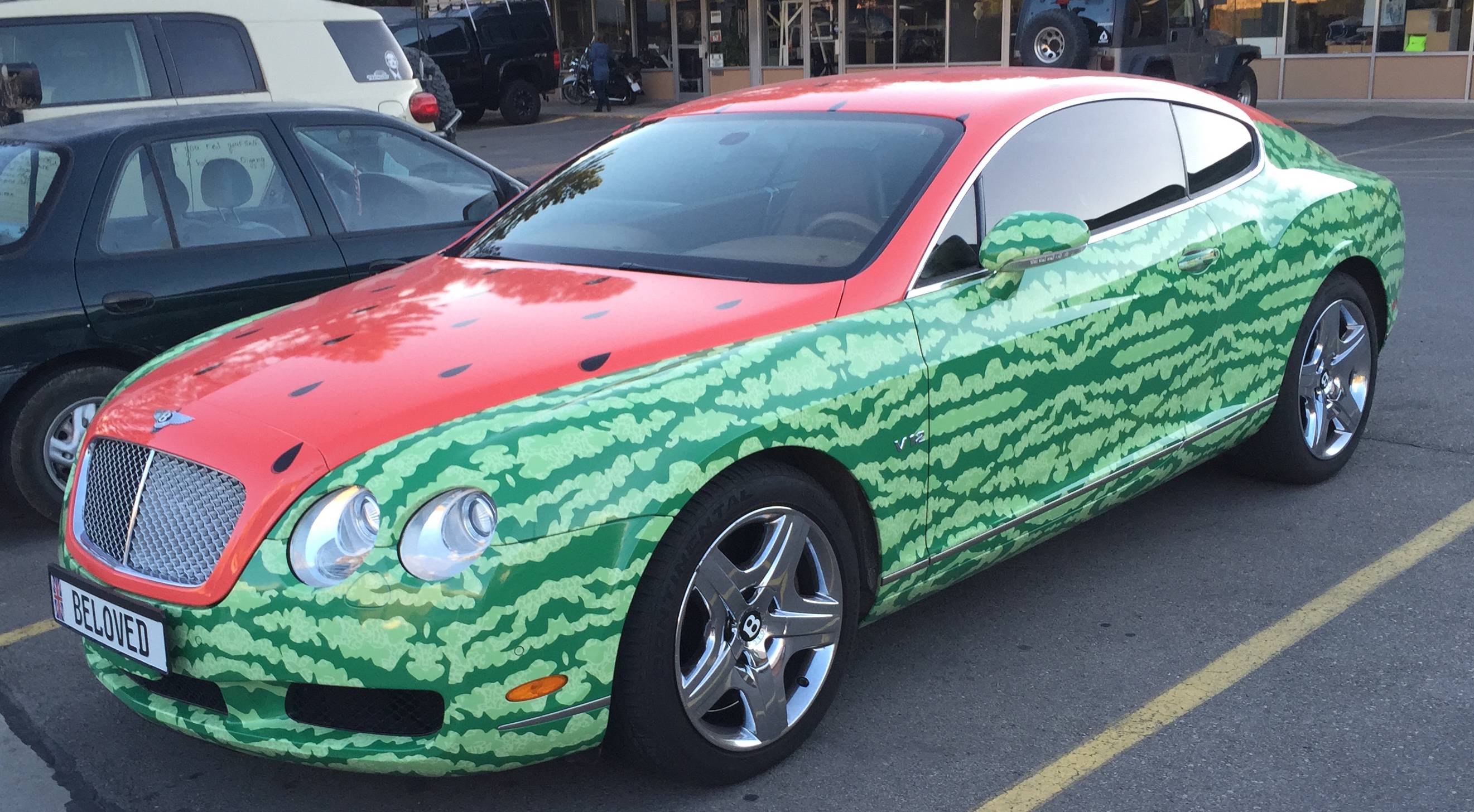 2642x1456, 460 Kb / арбуз, аэрография, пленка, тюнинг, бентли