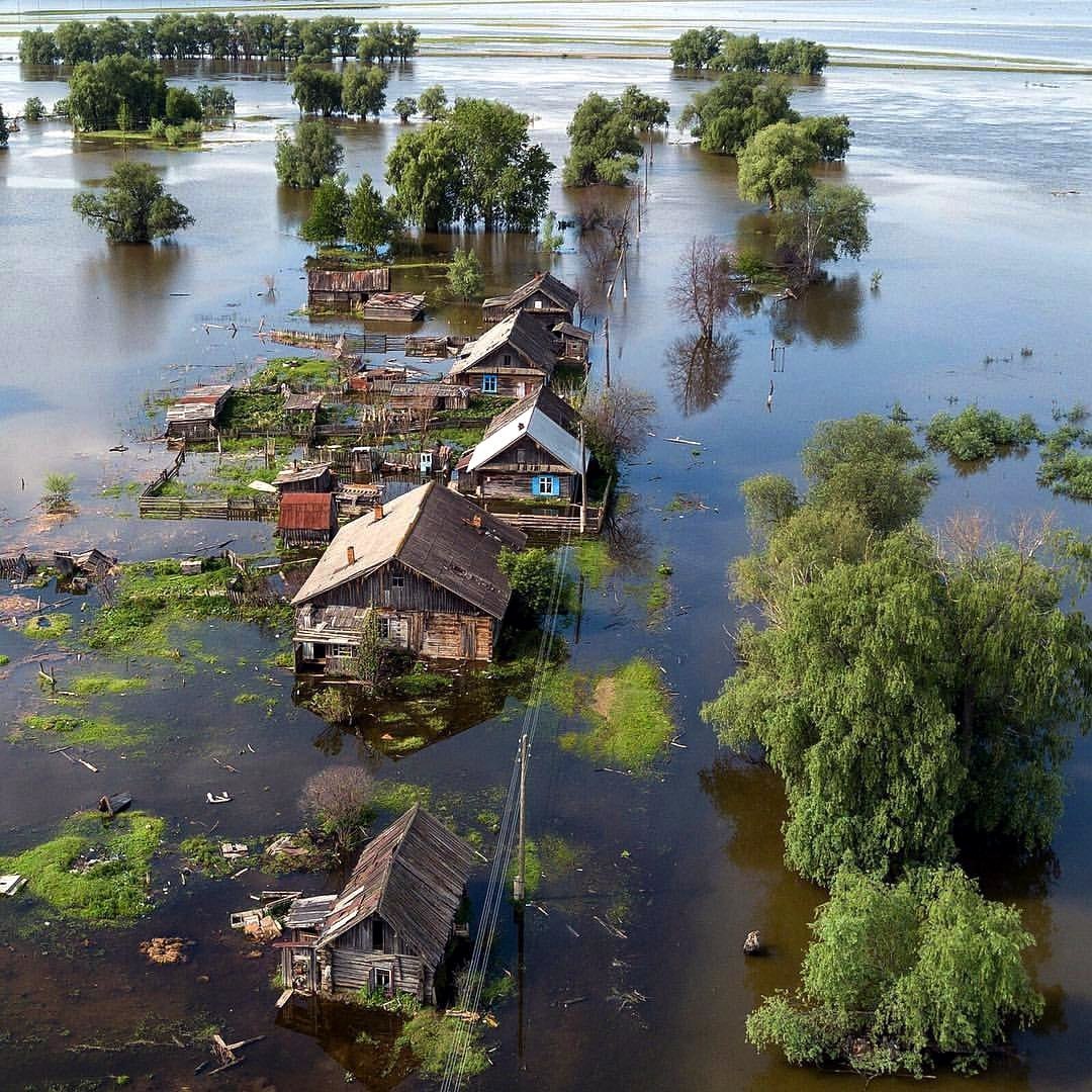 1080x1080, 297 Kb / наводнение, деревня