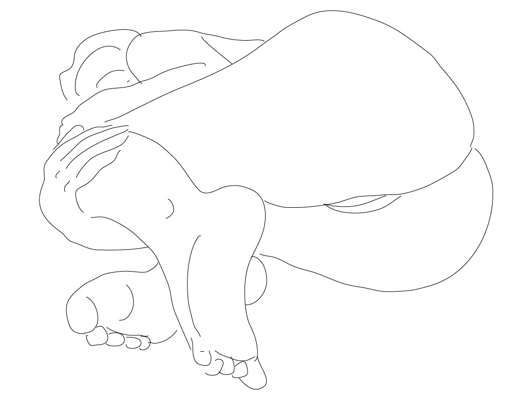 1024x768, 72 Kb / рисунок, голая, ч/б