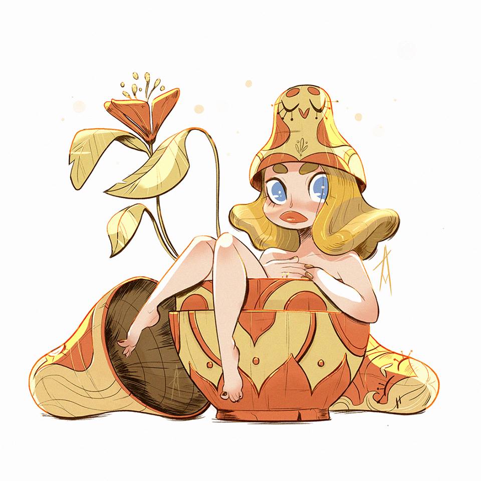 960x960, 92 Kb / матрёшка, цветок, блондинка, Amanda Martin