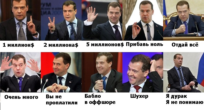 800x433, 78 Kb / Медведев, знаки, политота