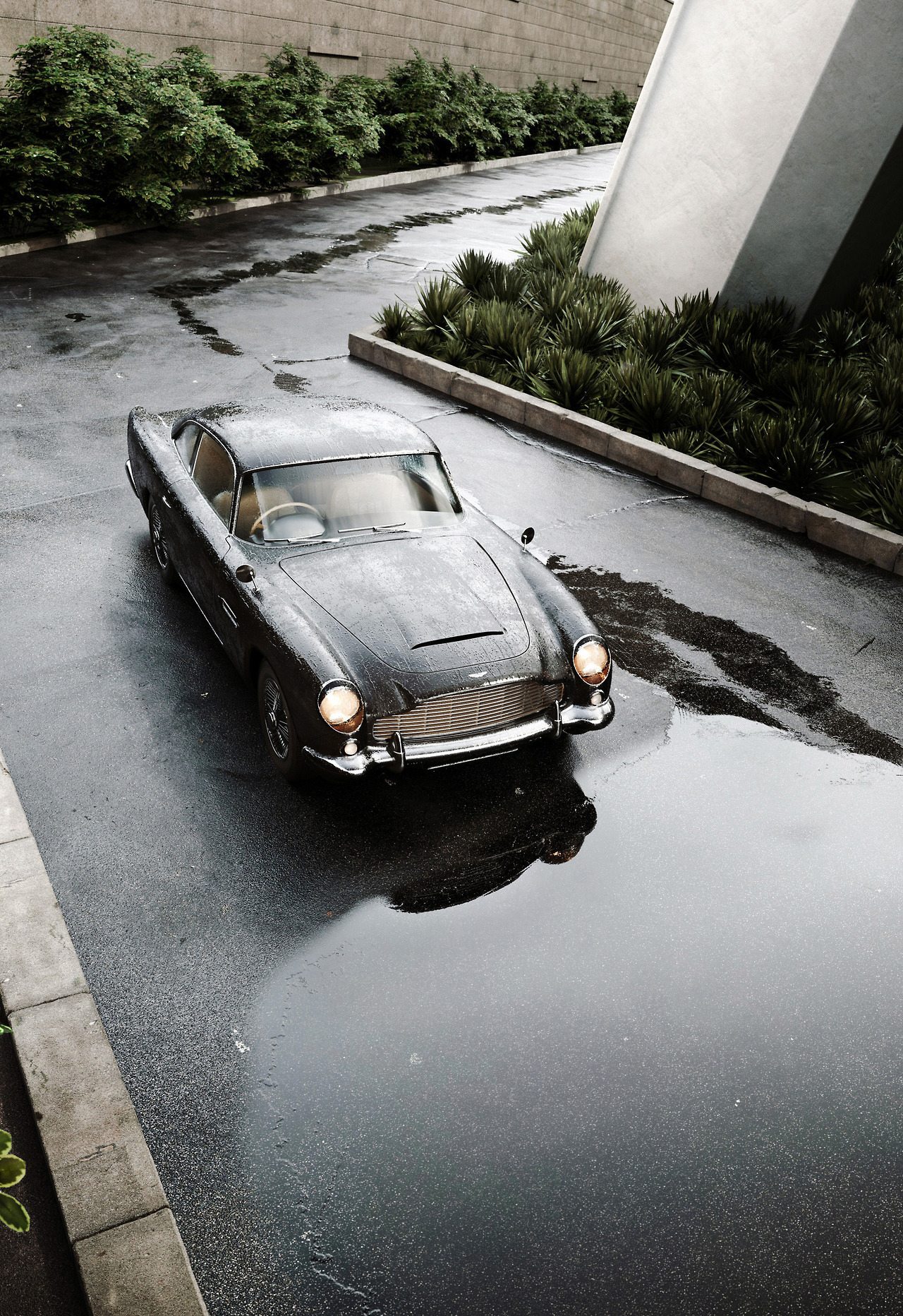 1280x1864, 621 Kb / авто, ретро, рендер, модель, астон