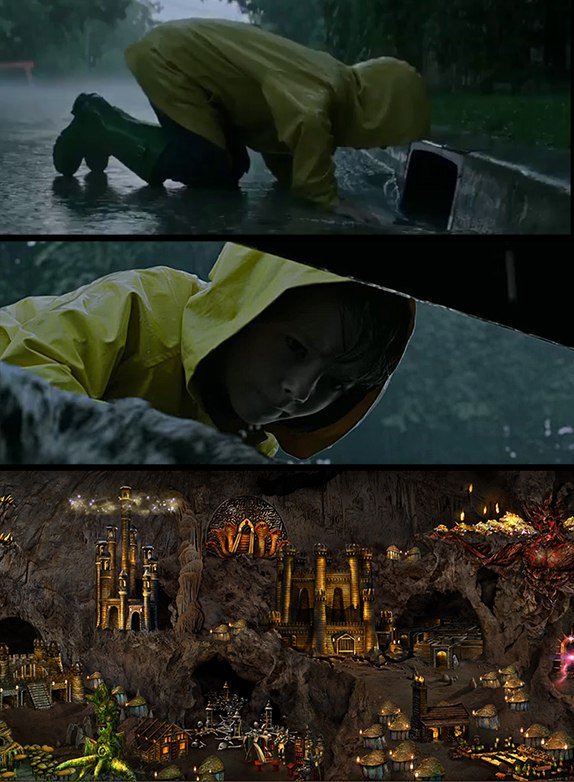 574x782, 96 Kb / оно, герои, канализация, темница