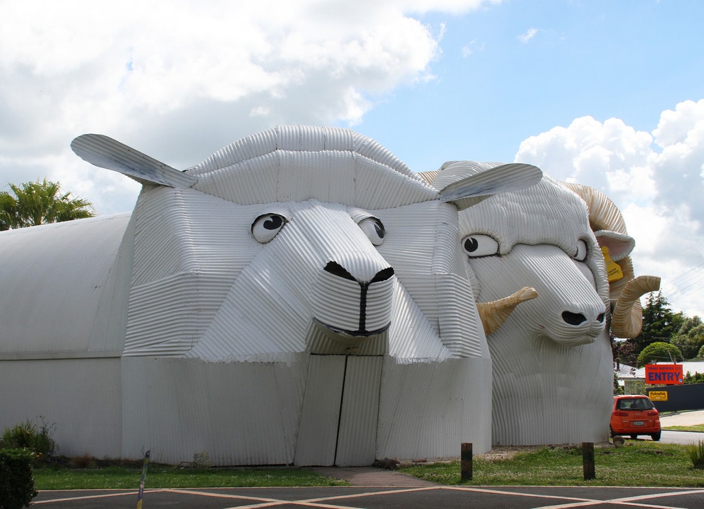 1024x741, 135 Kb / здание, овцы, новая зенландия