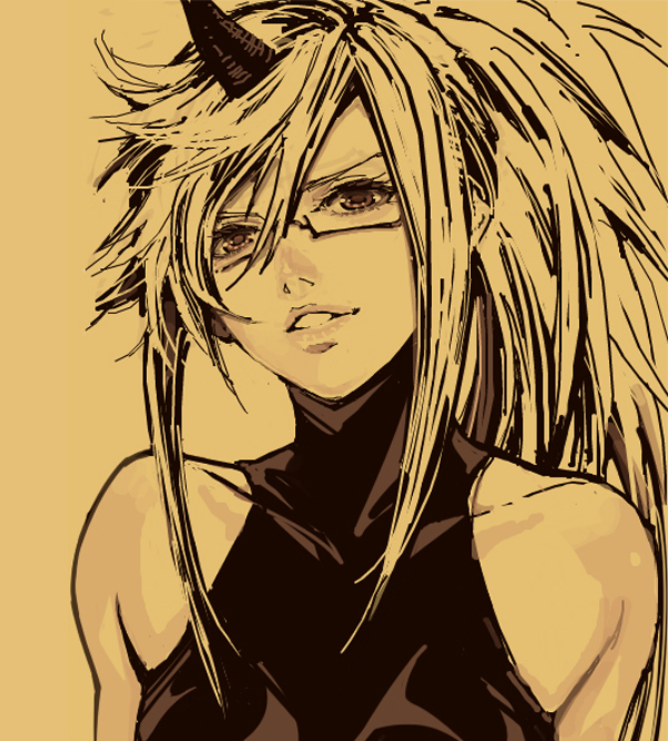 600x666, 367 Kb / kneesocks, panty_stocking_with_garterbelt, рисунок, очки, рог