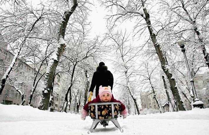 710x458, 160 Kb / ребенок, санки, зима