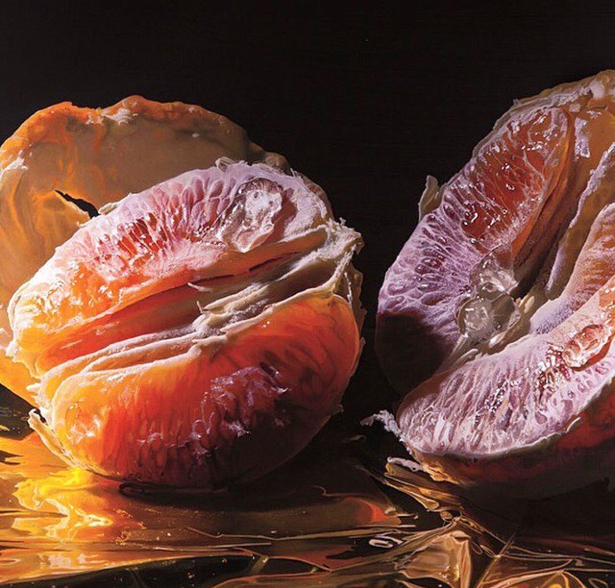 1200x1147, 222 Kb / апельсин, цитрус, натюрморт, гиперреализм, картина, помело