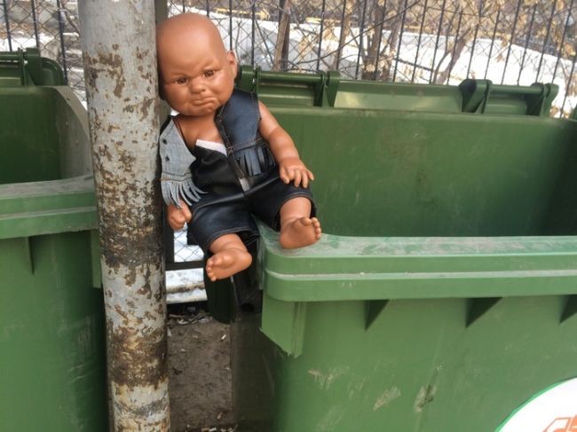 650x487, 59 Kb / кукла, мусорка