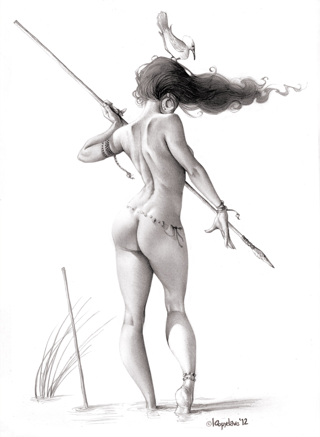 659x900, 204 Kb / копье, птица, голая, рисунок, цепочка, ч/б