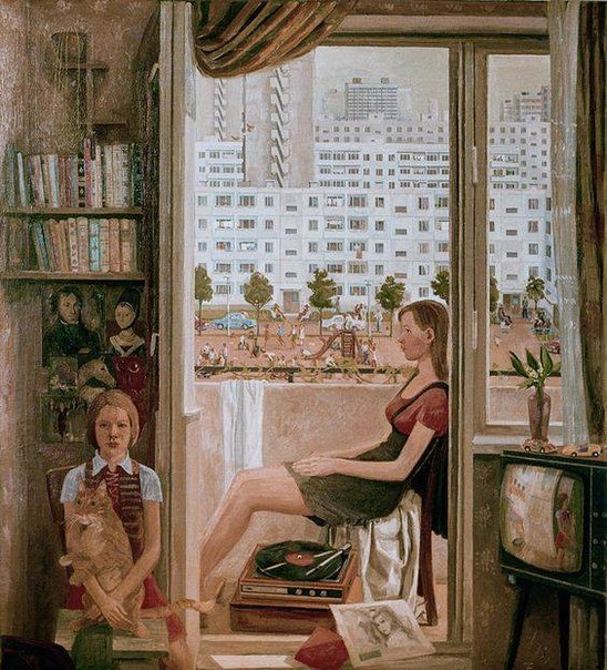 548x604, 113 Kb / балкон, телевизор, рисунок