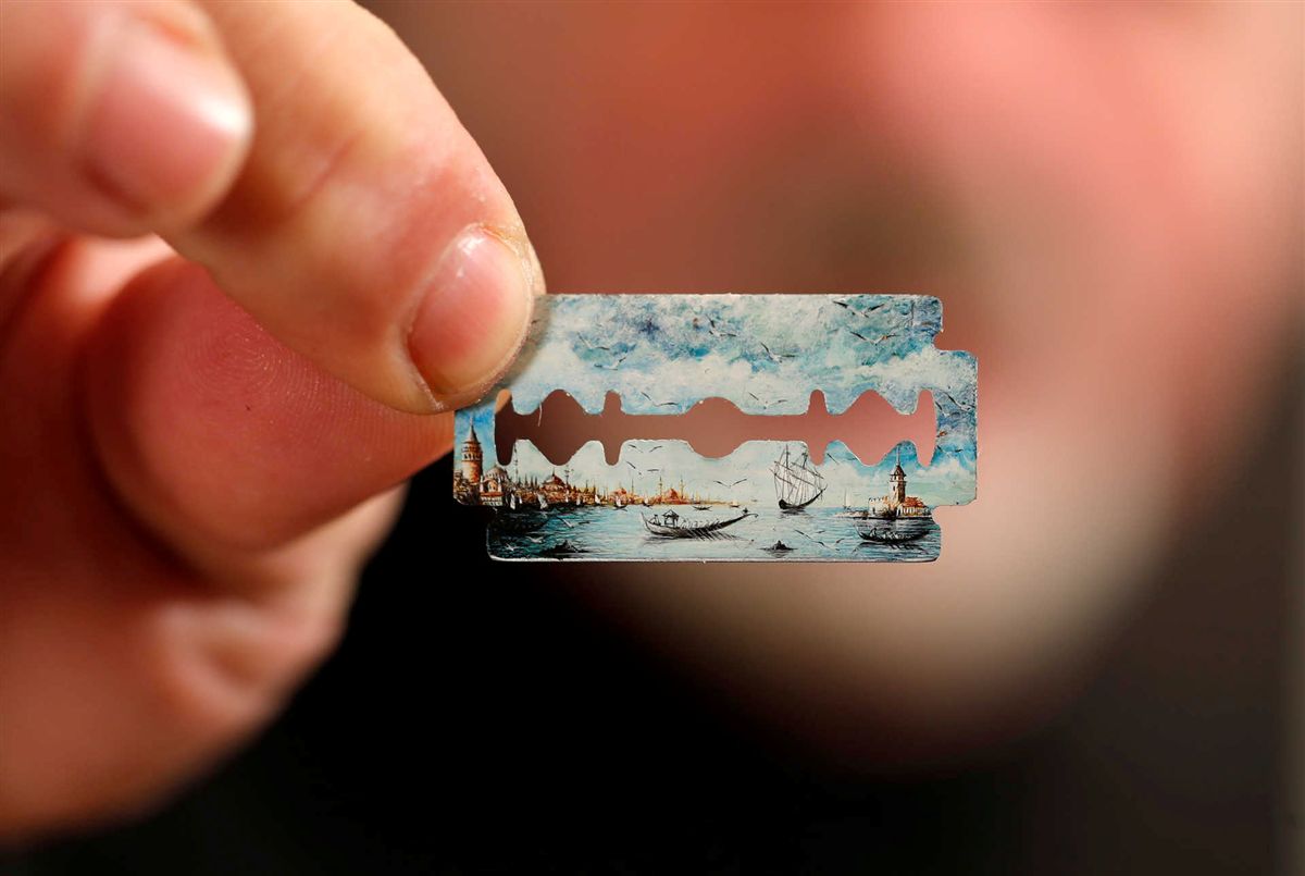 1200x805, 71 Kb / пейзаж, картина, лезвие, миниатюра, хасан кале