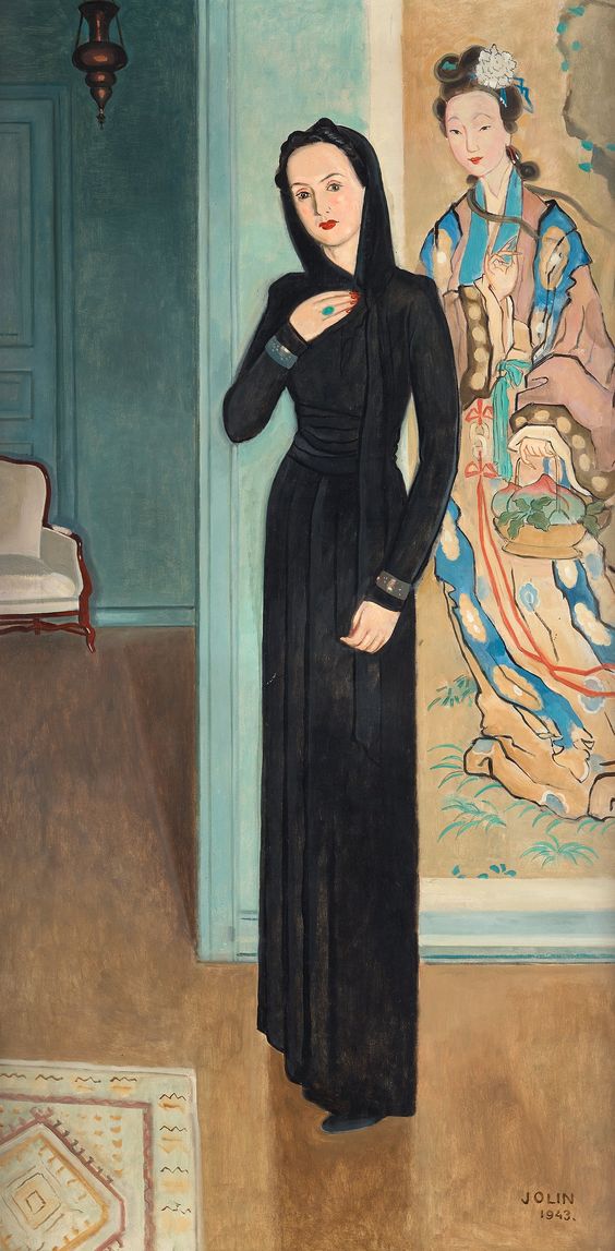 564x1147, 109 Kb / картина, женщина, черное, Эйнар, Йолин