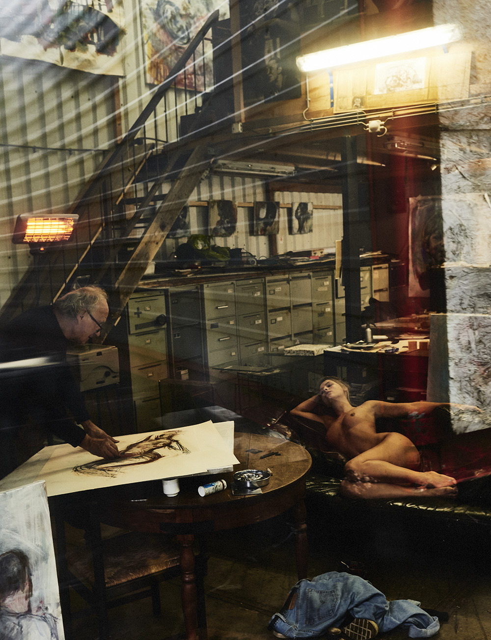 1000x1304, 430 Kb / натурщица, художник, картины