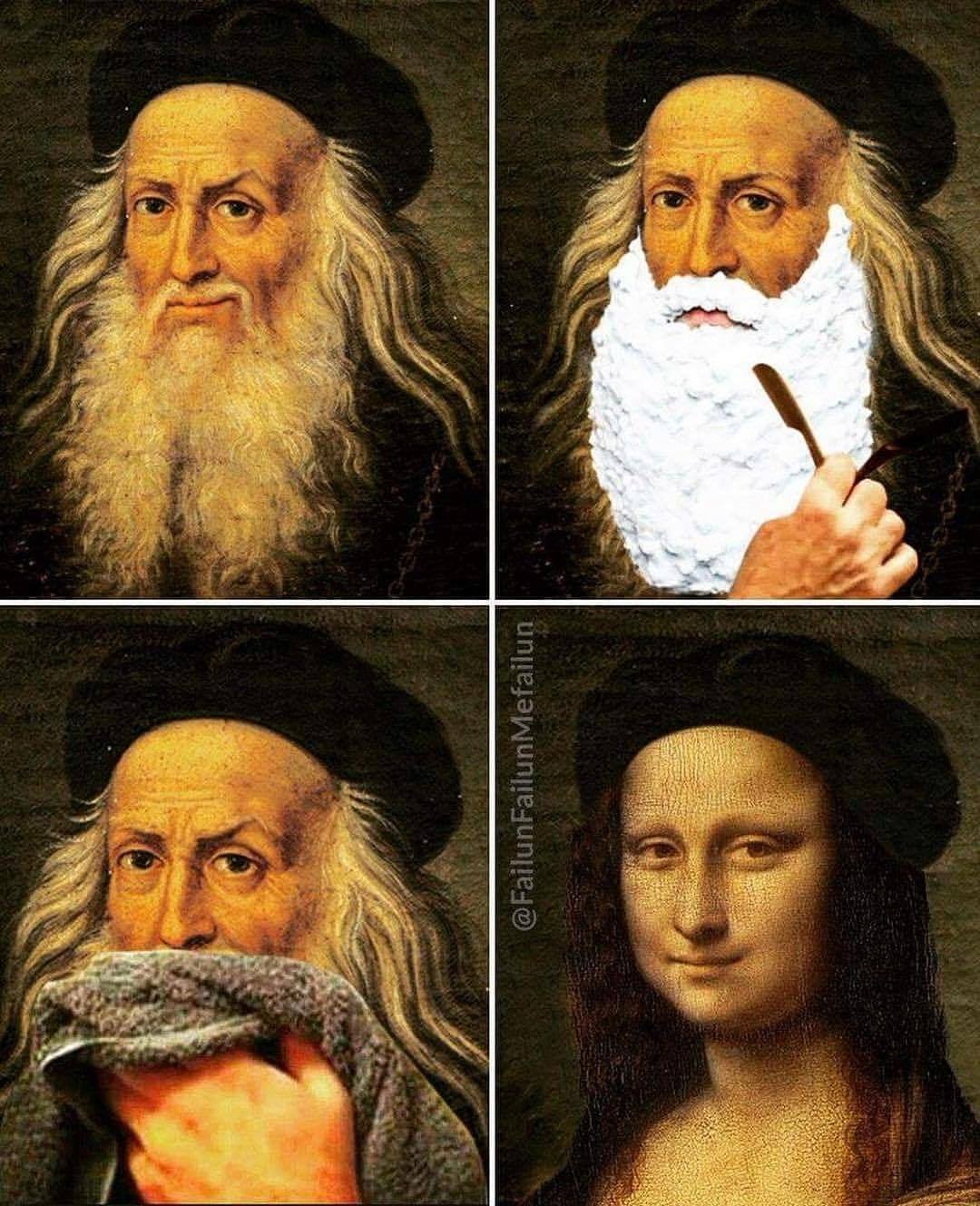 1080x1329, 186 Kb / мона лиза, бритье