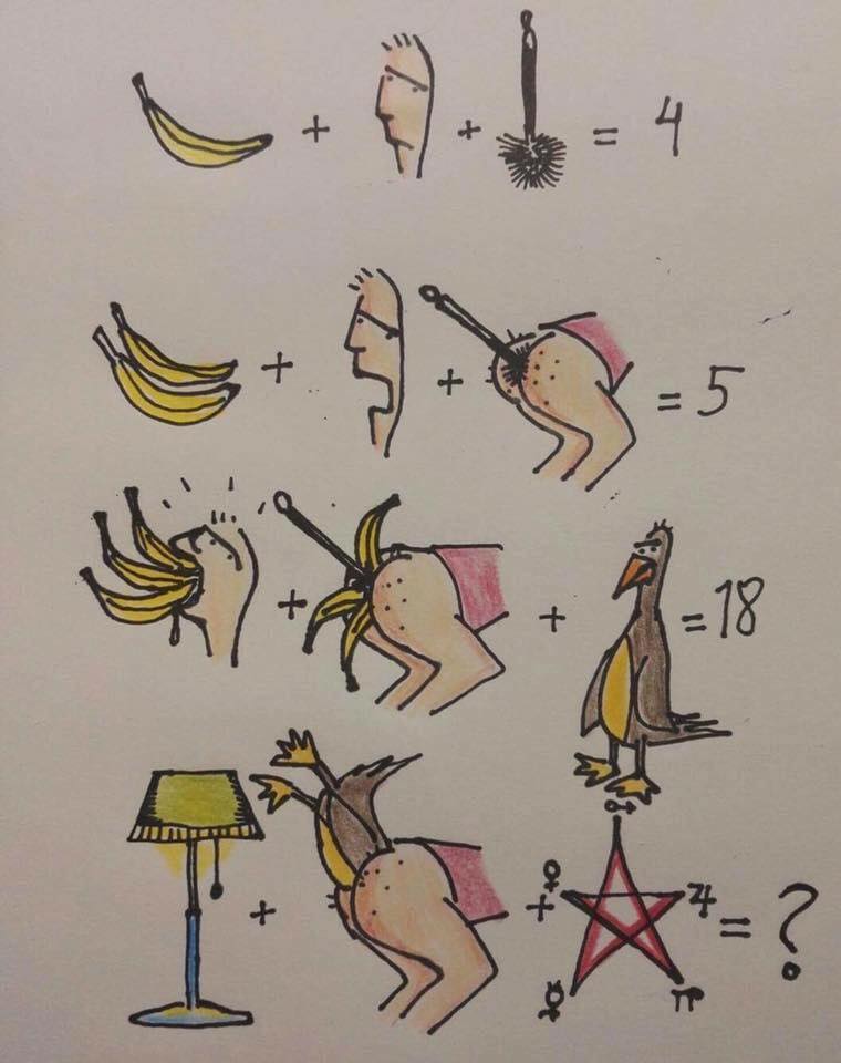 760x960, 56 Kb / лампа, ёршик, банан, задача