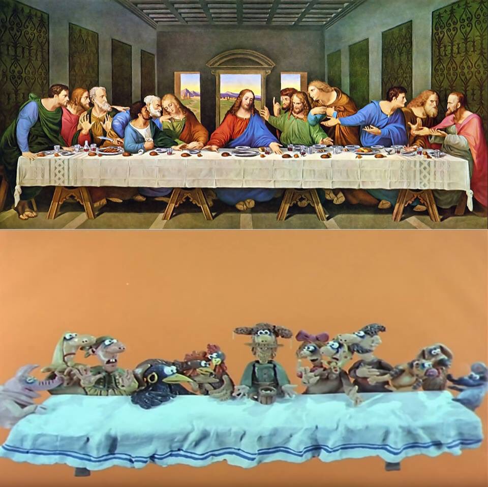 960x957, 131 Kb / тайная вечерия, падал прошлогодний снег, мультфильм