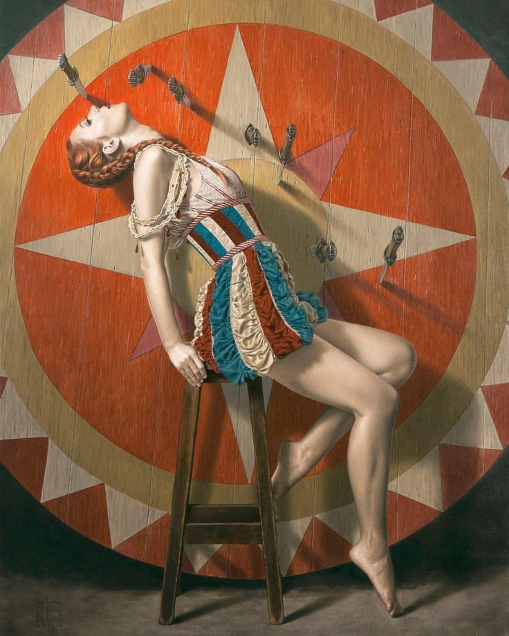 736x920, 101 Kb / женщина, ножи, табурет, рисунок