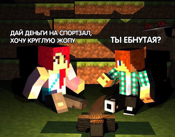 604x472, 60 Kb / майнкрафт, круглая жопа, деньги, спортзал