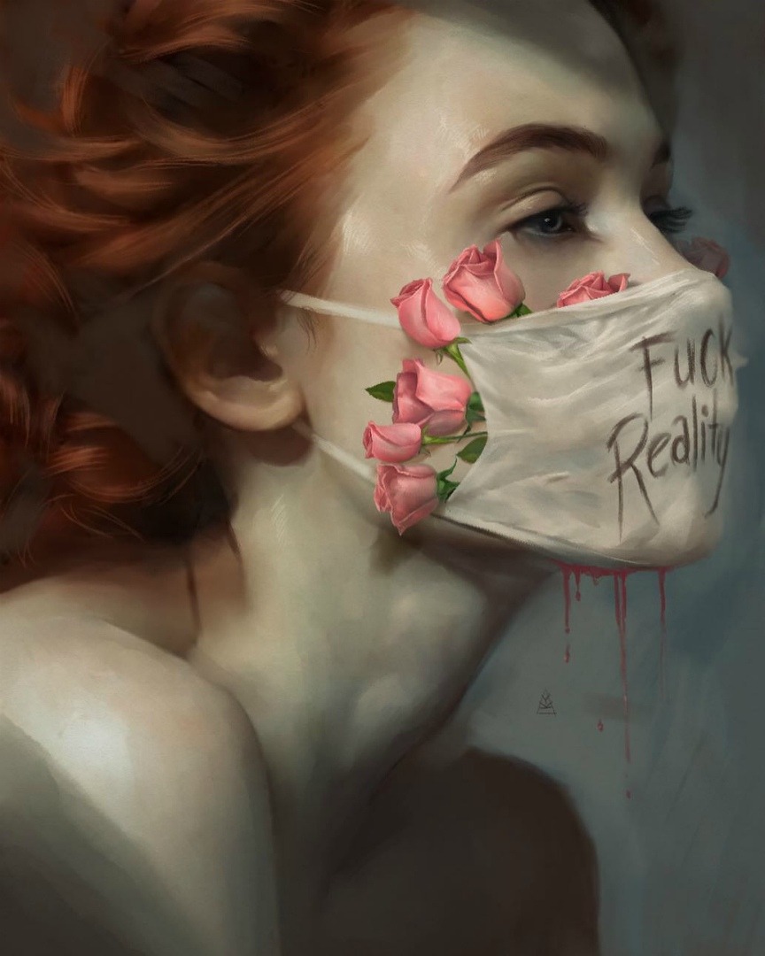 864x1080, 129 Kb / рыжая, розы, повязка, реальность, кровь