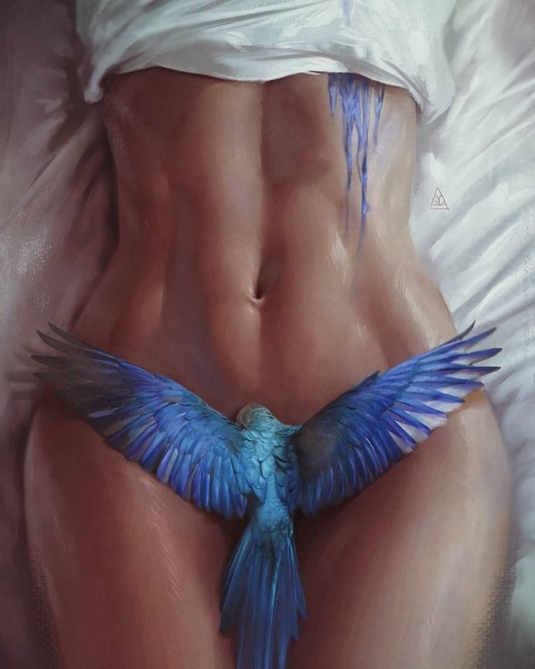 768x960, 65 Kb / птица, синяя, пресс