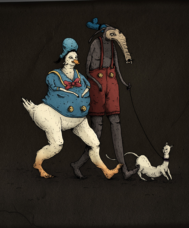 800x963, 212 Kb / пара, существа, чудики, питомец