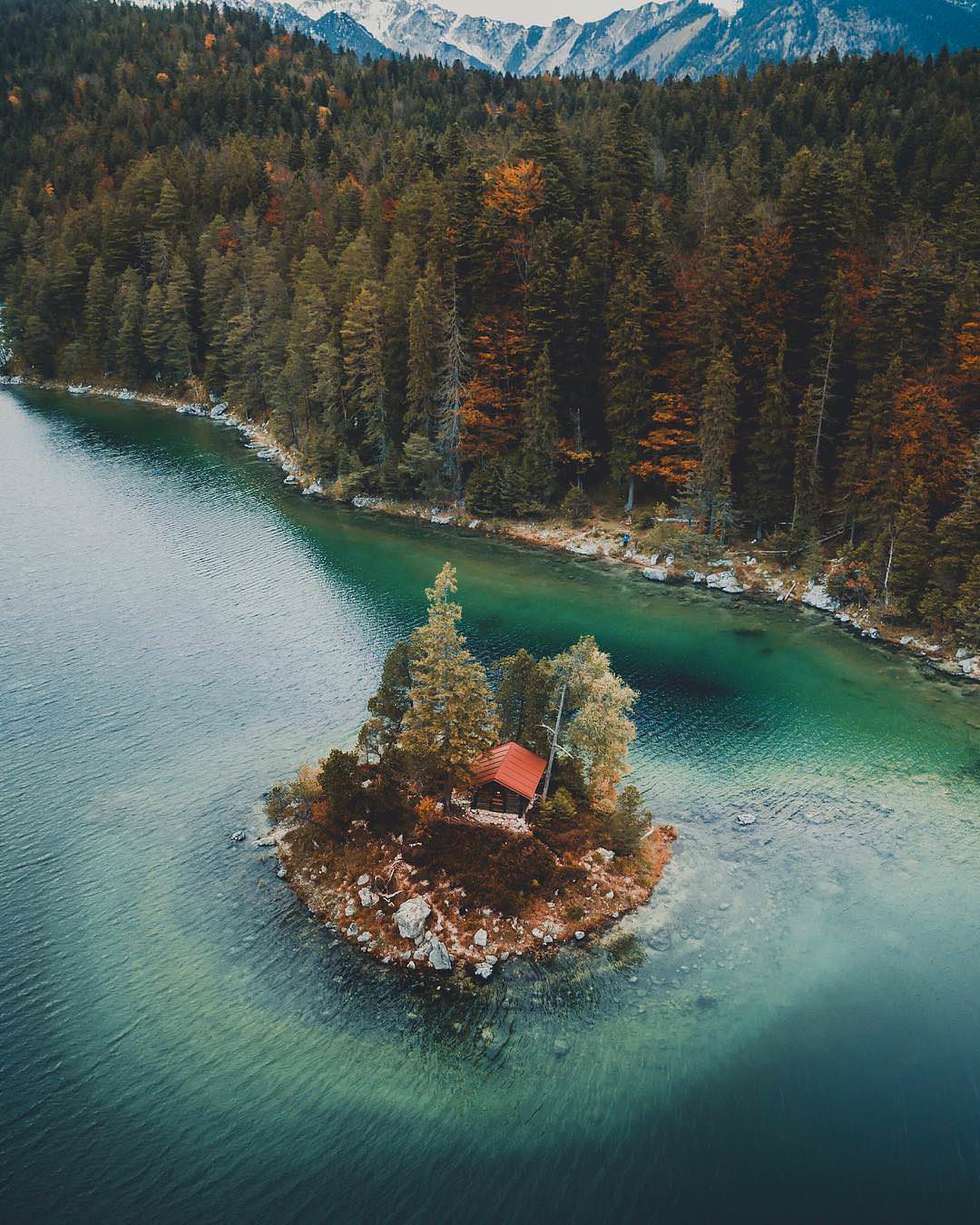 1080x1350, 229 Kb / остров, домик, лес, вода, горы