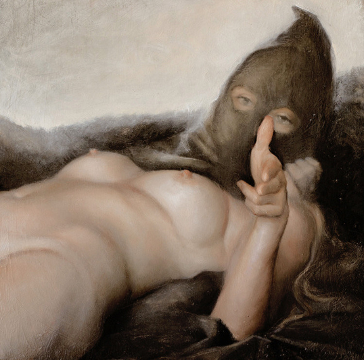 750x743, 144 Kb / рисунок, маска, палач, пиф-паф, ккк, Ку-клукс-клан