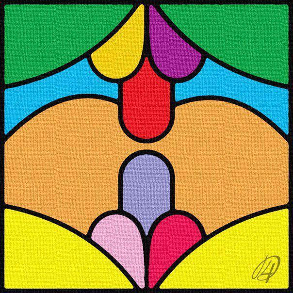 604x604, 98 Kb / картина, примитивизм, современное, искусство, дабл, пенетрейшн