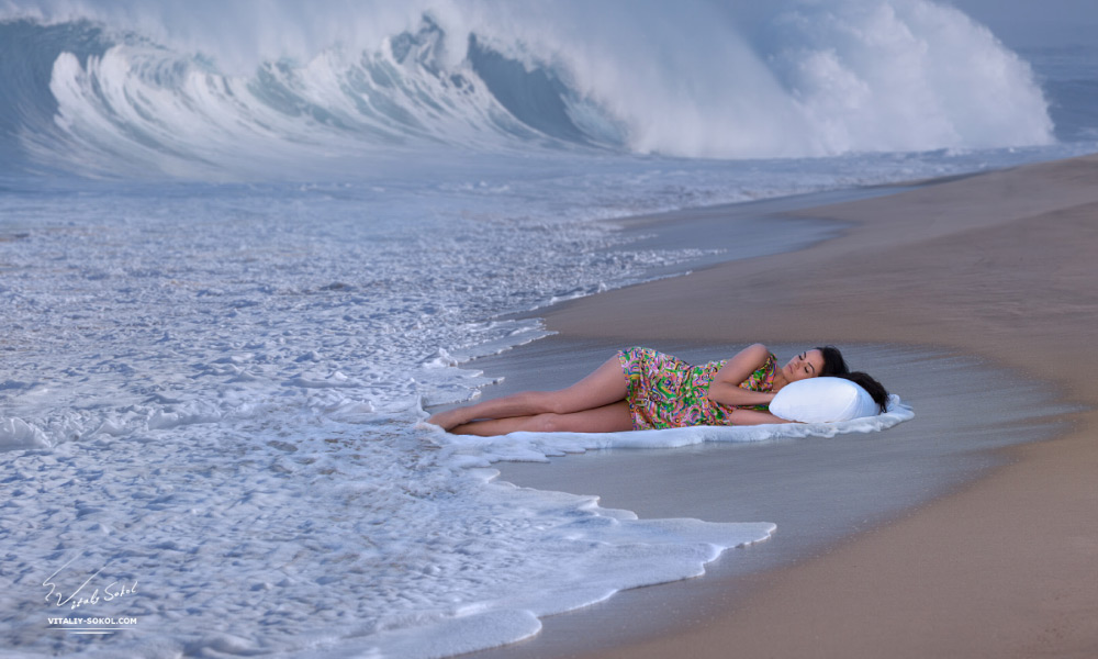 1000x600, 151 Kb / подушка, полна, одеяло, пляж, платье, Виталий Сокол